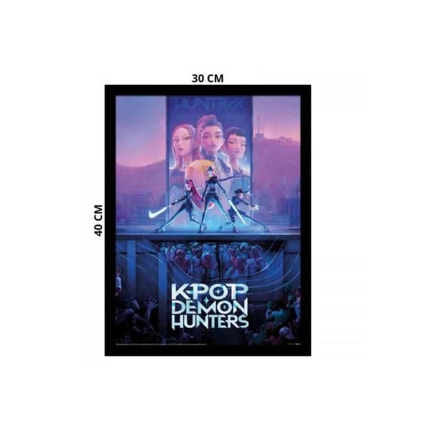 Kpop Demon Hunter – Maxi Poster inramad 30x40 cm – Logotyp