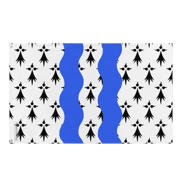 Flagga Ille-et-Vilaine – 60 x 90 cm – Hållbar Polyester – 2 Metallöljett – Inomhus / Utomhus – Pixelforma