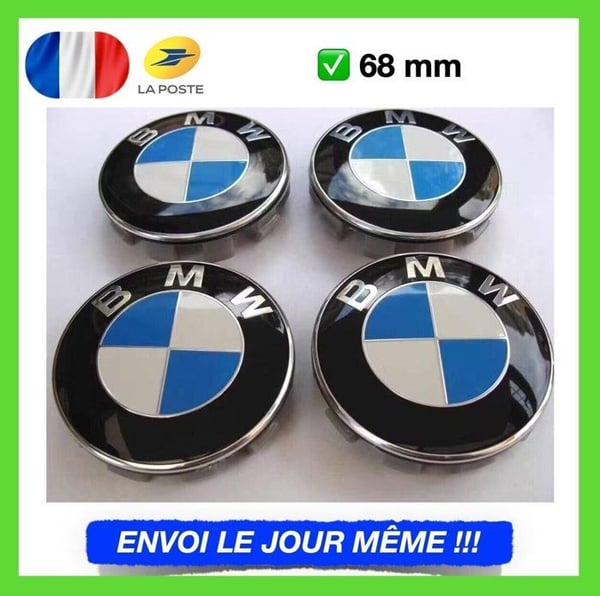 HJULNAV 4x Logotyp 68mm BMW Blue Wheel Center Fälgnavskydd Emblem