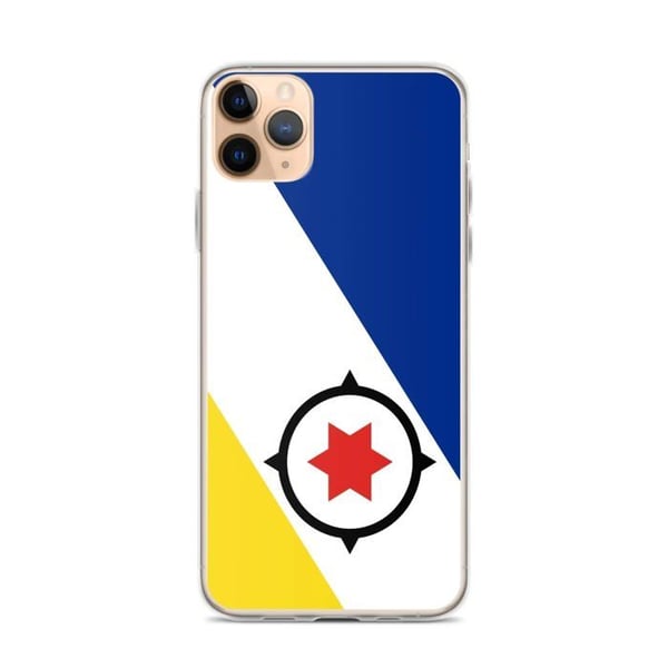 Telefonfodral – Bonaireflagga – Kompatibel med iPhone 11 Pro Max – Mjuk Fodral – Motståndskraftig och Stöttålig – Silikon – Pixelforma