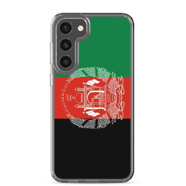 Telefonfodral – Afghanistans flagga – Kompatibel med Samsung Galaxy S23 Ultra – Mjuk Fodral – Slitstark och Stötbeständig – Pixelforma