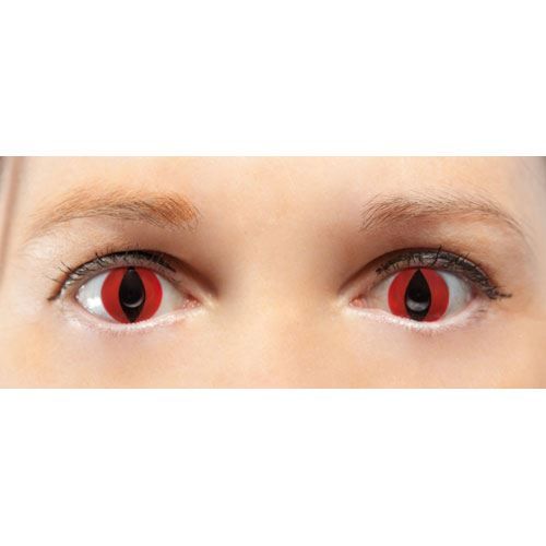 Fantasilinsser - Röd kattöga - För en kattlik blick - Unisex - Inomhus Fantasilinsser - Röd kattöga - För en kattlik blick - Unisex - Inomhus