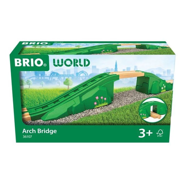 Tågaccessoarer - BRIO - 36107 - Modulär Bro - Bøkträ - Från 3 År