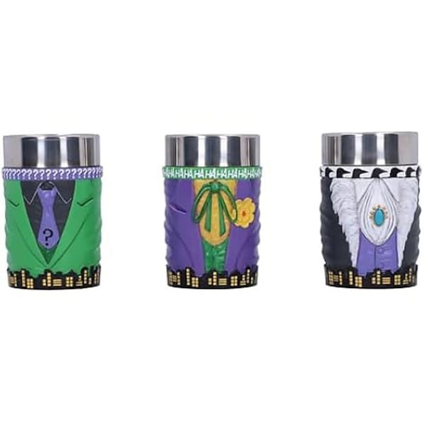 Mini shotglas - NEMESIS NOW - DC Batman Superskurk - 8,5 cm - Resin - Insatser av rostfritt stål