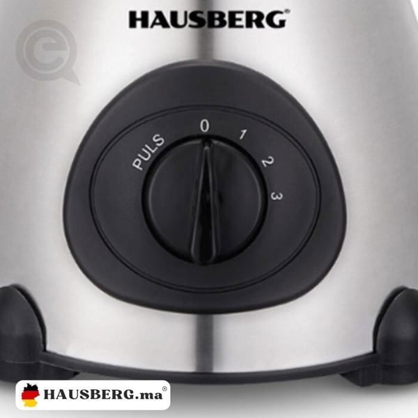 Elektrisk stålblandare med glasburk – 600W, 220-240V, 50/60Hz - Hausberg HB-7762