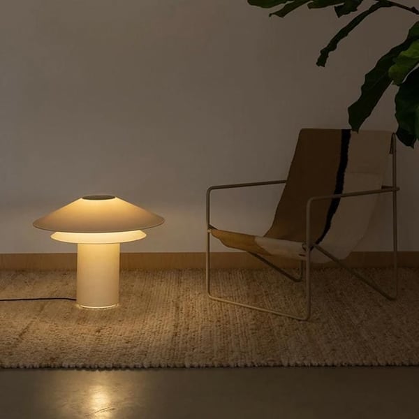 Bordslampa - SHAN - Beige - Stål - Sockel E27
