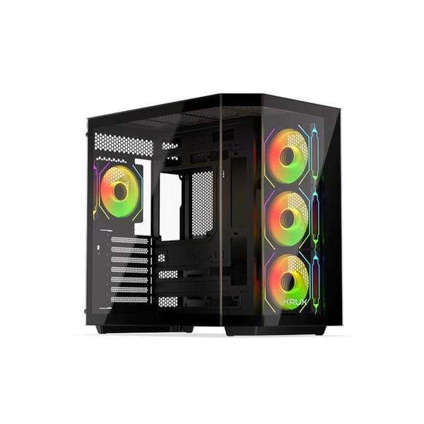 ATX PC-chassi - KRUX - Empero - 4 ARGB-fläktar 120 mm - Glaspaneler - 360 mm vätskekylning