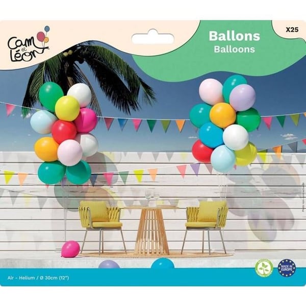 Ballong - LITEN CLOWN - Ø 30 cm - paket med 25 - Klassisk ballong