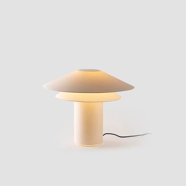 Bordslampa - SHAN - Beige - Stål - Sockel E27