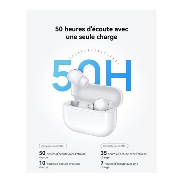 Trådlösa hörlurar - Huawei - Freebuds SE 4 ANC - Vit
