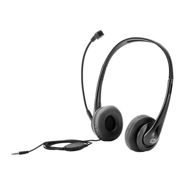 Over-ear headset - HP - svart uttag - Kabelanslutet - EliteBook och ProBook-kompatibelt - Svart