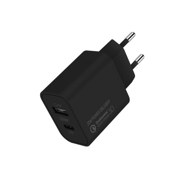USB Type-C-laddare - COLORWAY - CW-CHS025QPD-BK - 20 W - Snabbladdare - Svart