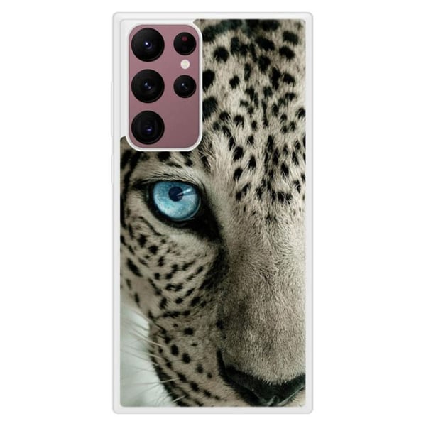 Siliconförstärkt skal med leopardöga kompatibel med Samsung Galaxy S22 Ultra