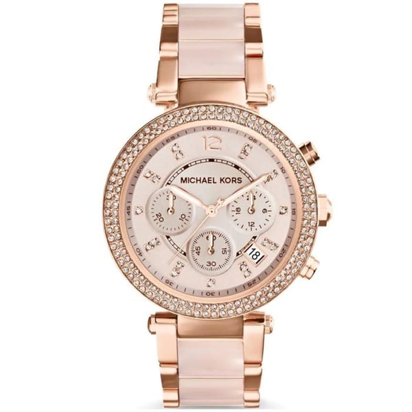 Damklocka - Michael Kors - MK3405 - Analog Quartz - Flerfärgad urtavla - Flerfärgat stålarmband