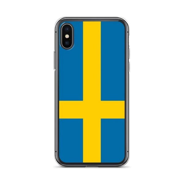 Telefonfodral - PIXELFORMA - Sveriges flagga - Kompatibel med iPhone XS - Mjuk - Stötskyddande