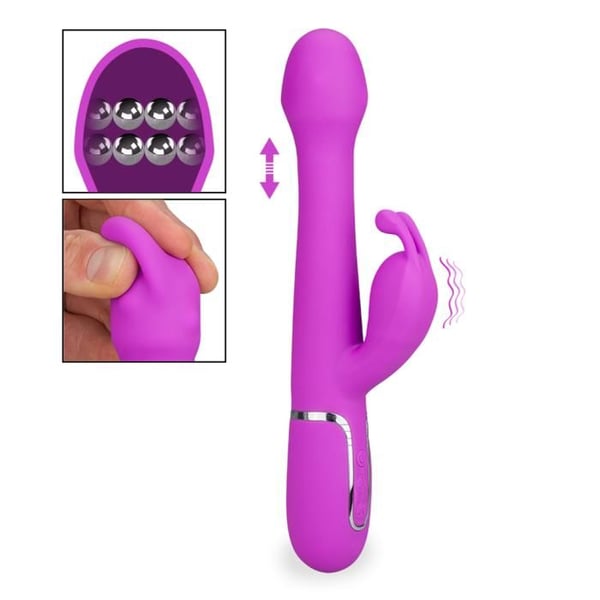 Vibromassör kanin fram-och-tillbaka automatisk Handsfree Planet - Lila