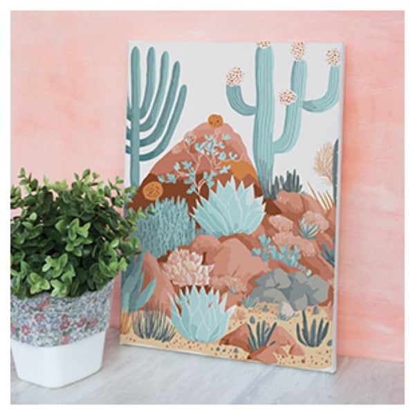 Målning efter nummer 20x30cm Cactus