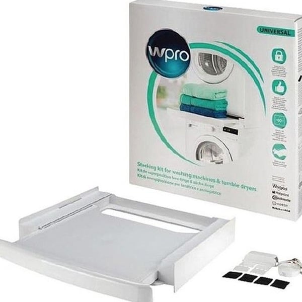 Kit för överlappning tvättmaskin/torktumlare - MÄRKE - Vit