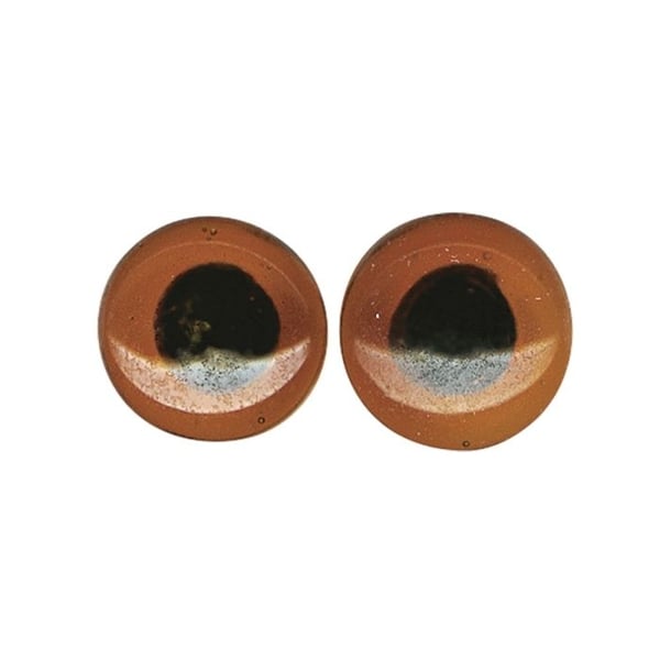 Ögon av glas för att sy 10mm ø, bruna, 10 st