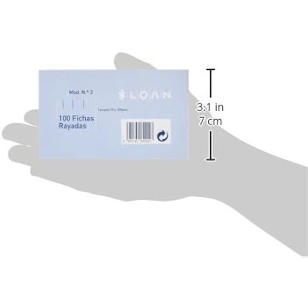 Fichor Linjerade - LÅN - N°2 - 75 x 125 mm - Paket med 100 - Färg Vit