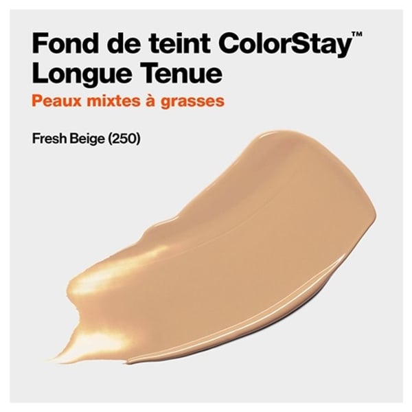 Foundation Colorstay - REVLON - N°250 Fresh Beige - Kombineret Hud - Langvarig Hold