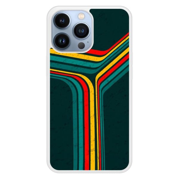 Coque i silikon med förstärkta tryck kompatibel med Apple iPhone 13 Pro Retro linjer