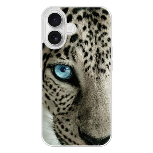 Skyddande förstärkt silikonfodral med leopardöga, kompatibel med Apple iPhone 16