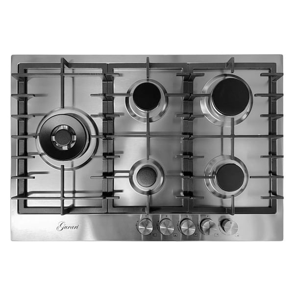 Gaskök - Gurari - GCH FG 755 - 75 cm - 5 brännare - Rostfritt stål