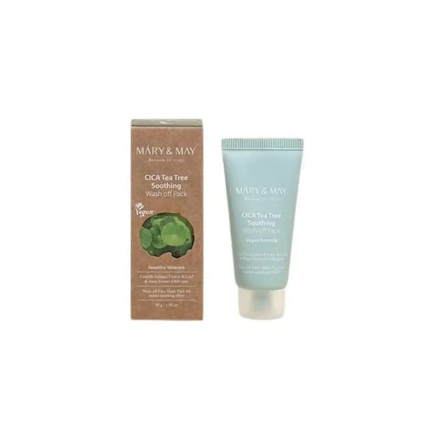 MARY & MAY Cica Tea tree lugnande tvättbort pack 30g