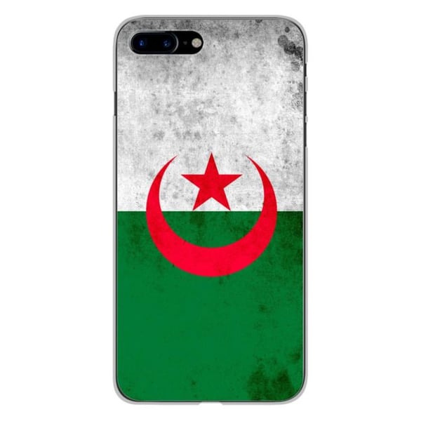 1001Coques - Silikonfodral kompatibelt med Apple iPhone 8 Plus - Mönster Algeriets flagga - Originaldesign tryckt i Frankrike