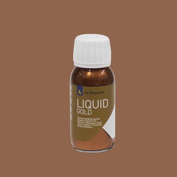 Målarfärg - LA PAJARITA - Flytande guld - Metallisk effekt - Blank - Akryl
