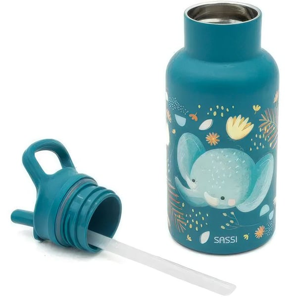 Isolerad flaska - SASSI JUNIOR - Chewy elefanten - 350 ml - Flerfärgad - Isolerad rostfritt stål