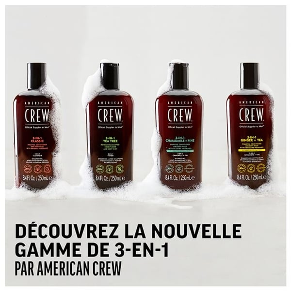 Tea Tree 3-i-1 shampoo, balsam og kropsvask fra American Crew for Men