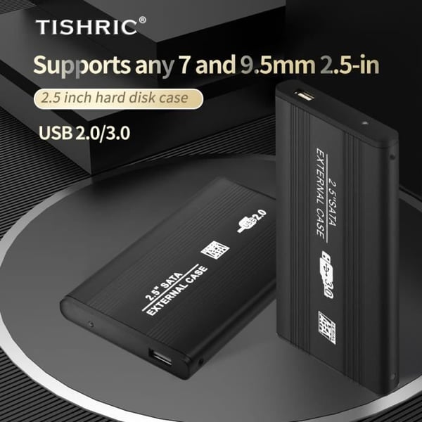 Ekstern harddisk kabinet - AIHONTAI - USB 3.0 - SATA - 8 To - Sort