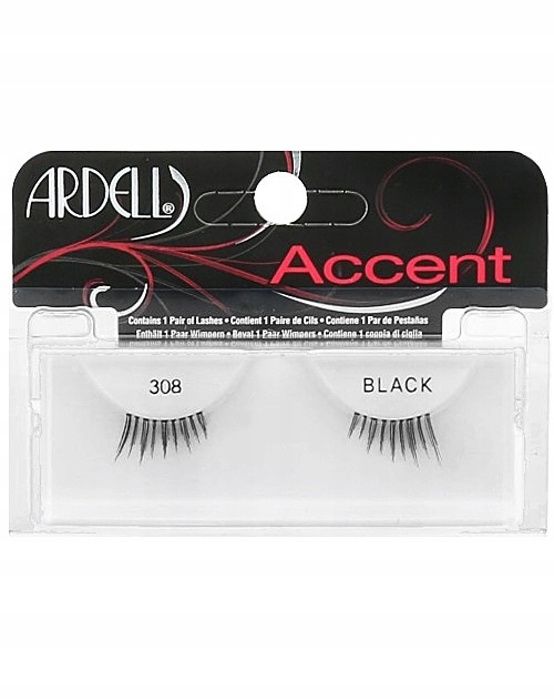 Faux frans - Ardell - Accents Frans Svart N. 308 - Mänskligt Hår - 1 Par - Lätt Applicering