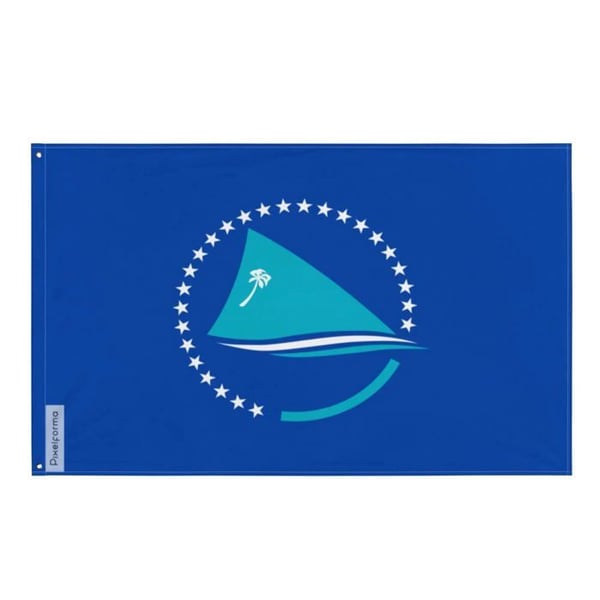 Stillahavsgemenskapens flagga – 160 x 240 cm – Polyester – Metallöglor – Hållbar