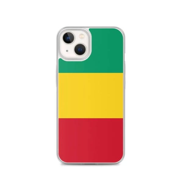 Mobilskal – Guinea-flagga – Kompatibel med iPhone 13 – Mjuk fodral – Slitstark och stöttålig - Silikon - Pixelforma