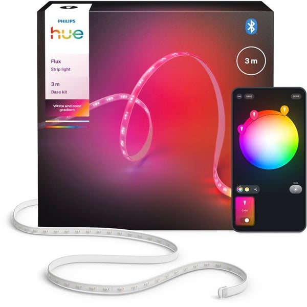 LED-stripe - Philips Hue - Flux - 3 m - Chromasync - Farvet og intens naturlig hvid belysning - 1200 lumen