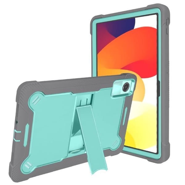 Stötabsorberande skal - AVIZAR - Xiaomi Redmi Pad SE - Turkos - Fällbar ställning - Silikon/Polykarbonat