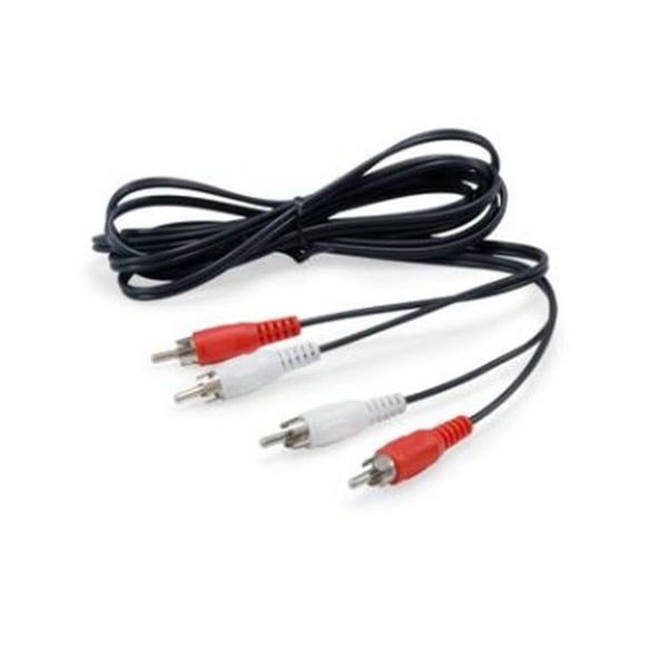 Utrusta kabeltillbehör - 147094 - Ljudkabel 2 x RCA / 2 x RCA hane till hane Svart 2,5 m