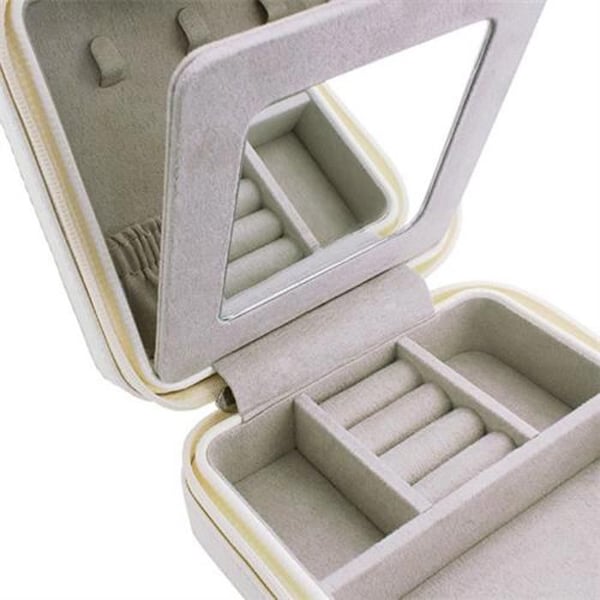 Smyckeslåda - FRIEDRICH LEDERWAREN - Milano 20143-9 - Syntetiskt läder - 12x12x6 cm - Resa