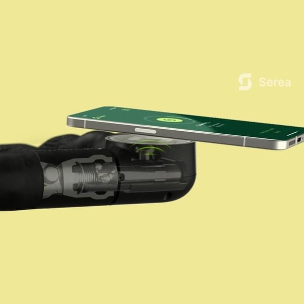 Cykellås kedja - Serea Swift - Låsning med smartphone - NFC-teknik utan batteri - Ø8 mm / 125 cm