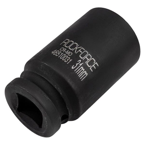 Djup slagnyckel - Rockforce - 31 mm - 3/4" - 6-kantig - Solid och robust - 0,55 kg