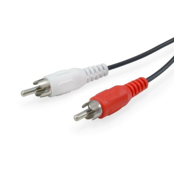 Utrusta kabeltillbehör - 147094 - Ljudkabel 2 x RCA / 2 x RCA hane till hane Svart 2,5 m