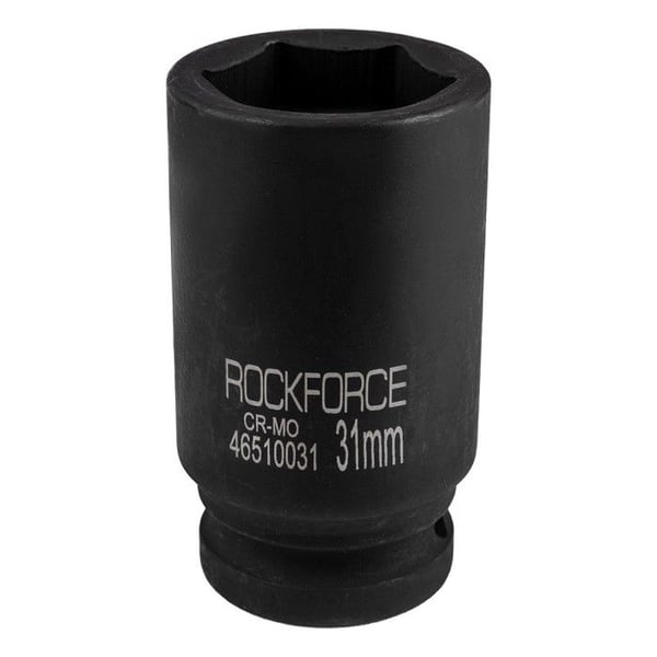 Djup slagnyckel - Rockforce - 31 mm - 3/4" - 6-kantig - Solid och robust - 0,55 kg