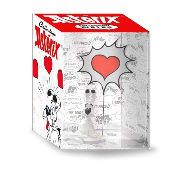 Samlarfigur - Plastoy Astérix - Idéfix Love - Handmålad resin - 15,2 cm