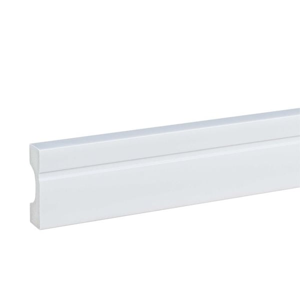 PROVISTON Sockel 18 x 60 x 2000 mm Modern sockel med kvadratprofil Sockel av högkvalitativt plast i vitt Vattentålig, rob...