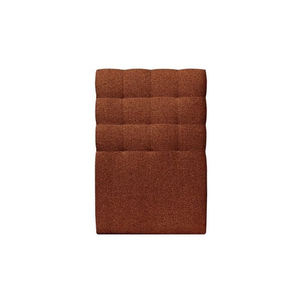 Sänggavel Klädd Bouclette Terracotta L 90 cm - Ep 10 cm stoppad - Design sänggavel i massivt trä