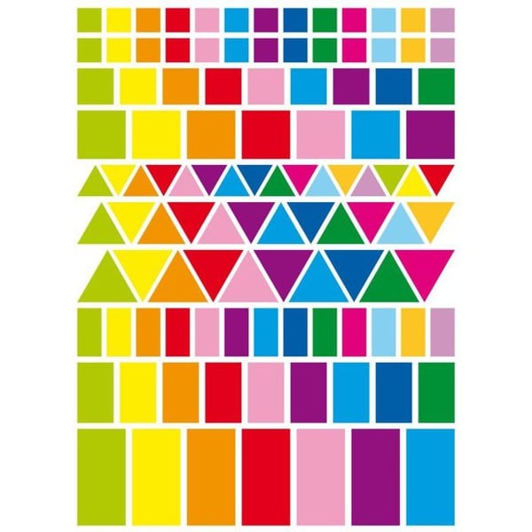 MégaCréa DIY - Geometriska klistermärken i mix från 1 till 4 cm x 324 bitar