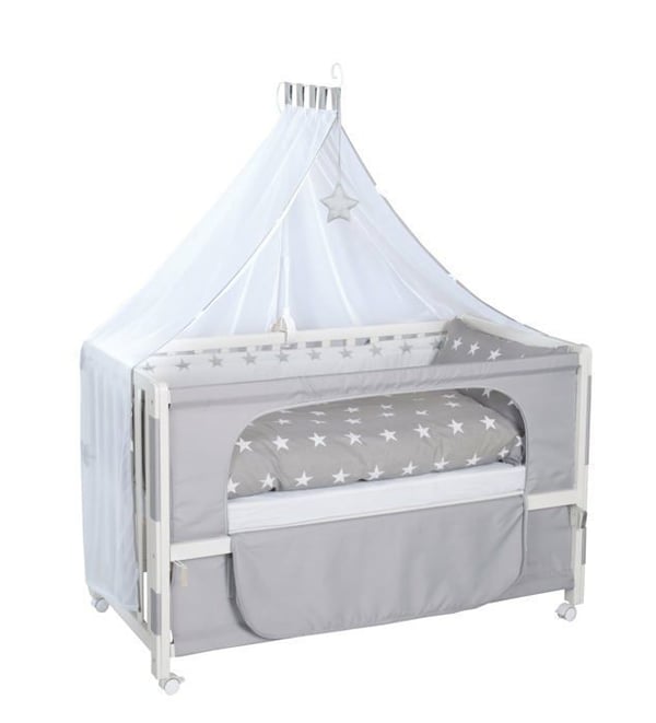 ROBA Lit Cododo Complet "Little Stars" 60x120 cm med 4 bromhjul